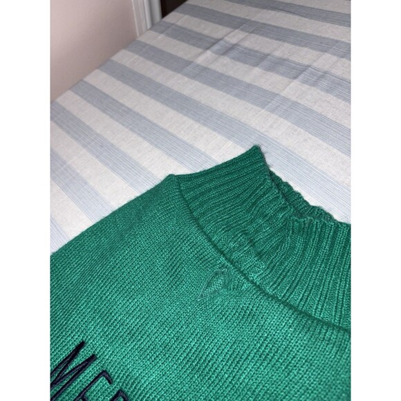 Christmas Dog Sweater Duke & Daisy Size Large Merry Woofmas Green Photo Shoot - Picture 6 of 7